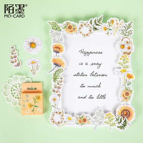 46 un./caja Pegatinas Flores Diario Planificador Calcomanías Collage Hágalo Usted Mismo Libro de Recortes Artesanías - Imagen 4 de 6