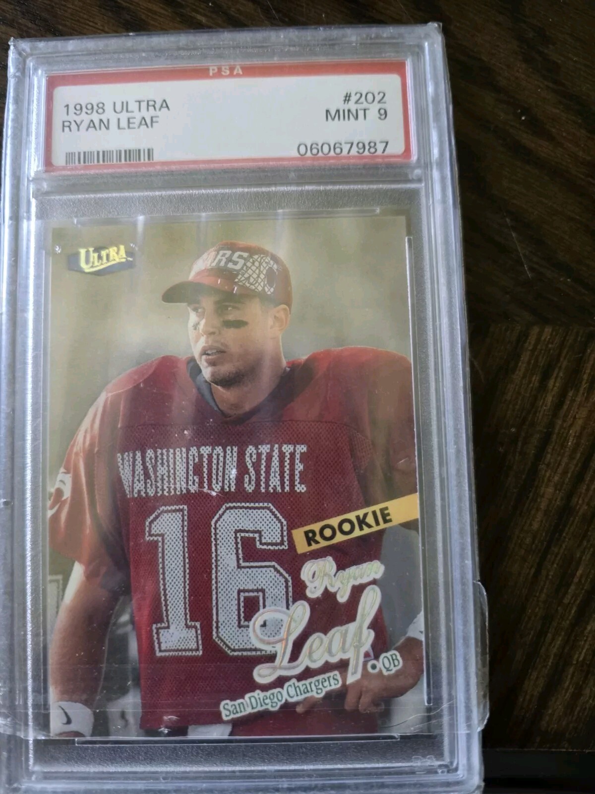 1998 Fleer Ultra #202 Ryan Leaf ROOKIE MINT PSA 9 $$$$