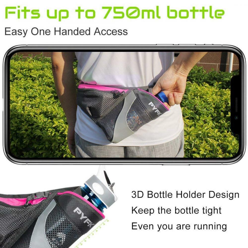 PYFK Running Belt Hydration Waist Pack with Water Bottle Holder