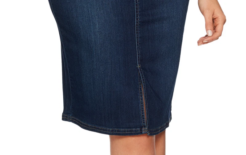 Women with Control My Wonder Denim Pull-On Skirt Indigo Size Reg 2 A292380 QVC J - Imagem 3 de 4