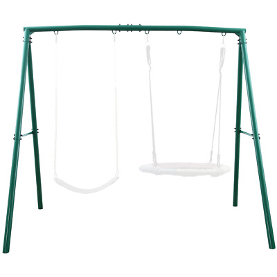 440lb Metal Swing Frame Heavy Duty Frame Metal Swing Stand Set for Kids Outdoor