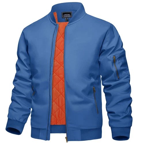 Men's Premium Letterman Bomber Jacket Pilot Jacket Warm Padded Casual Work Coats image 12