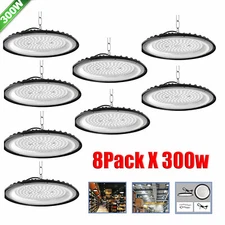 5-10 Pcs 300W UFO Led High Bay Light Factory Warehouse Commercial Led Shop Light