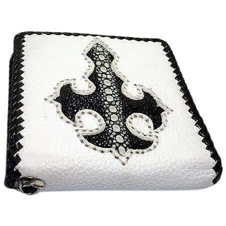 White Stingray Skin Mens Wallets - Picture 5 of 5