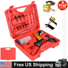 Hand Held Vacuum Pressure Pump Tester Brake Fluid Bleeder Reservoir Jar Tools