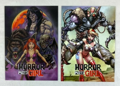 PROMO CARDS: HORROR MEETS GIRL by BRAIIINZ 2016: 2 Different #P01 & #P02
