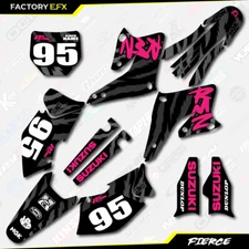 Black & Pink Fierce Racing Graphics Kit fits 04-06 Suzuki RMZ250 Sticker RMZ 250