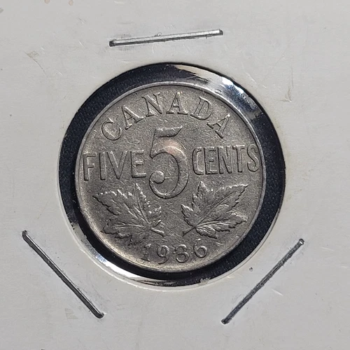 1936 Canada 5 Cents — photo from another recent sale