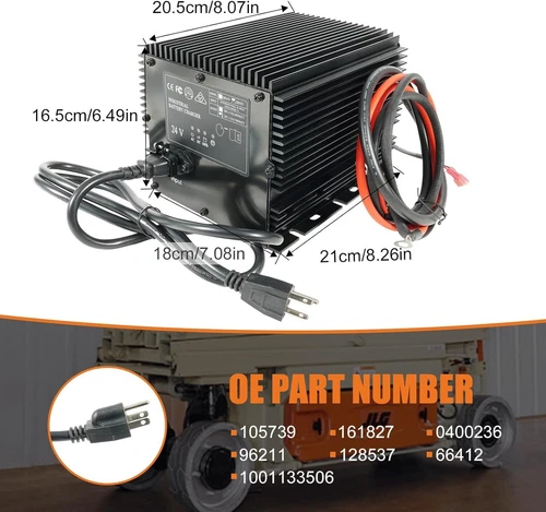 HB600-24B Battery Charger 24V 25A Genie/Skyjack/JLG Slab Scissor Lifts 105739GT - Picture 13 of 13