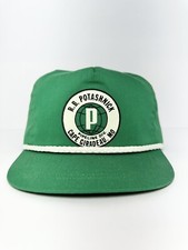 Vintage 80’s Strap back Hat Rope Kelly Green Made In USA