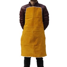 Men Women Orange Leather Apron Welding Clothing Safety Workwear for Welders