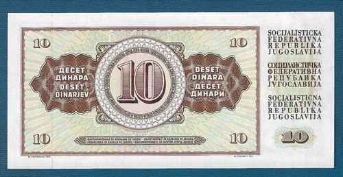 10 banconote Dinara 1981, Jugoslavia SFRJ - minatore! - Foto 2 di 2