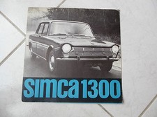 Simca 1300 1963 Catalogo Brochure Depliant Prospekt Commerciale Vendite