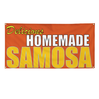 Vinyl Banner Multiple Sizes Delicious Homemade Samosa Restaurant & Food Outdoor