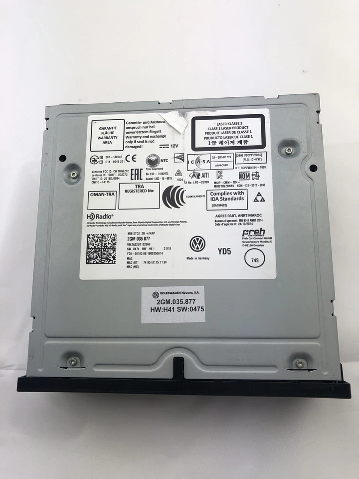 2GM035877 Original VW Infotainment Steuergerät MIB 2 DAB+ US Software #223 - Image 4 of 4