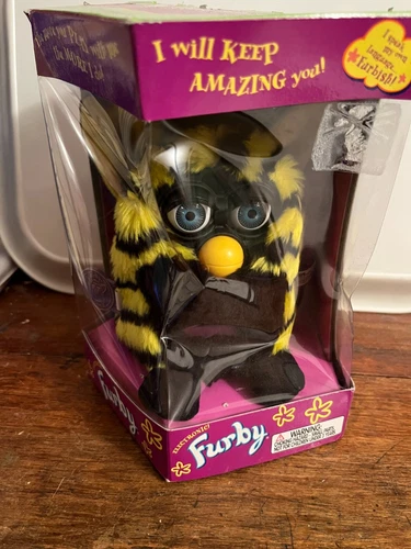 1999 Bumble Bee Furby in original box, blue eyes