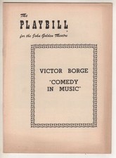 Victor Borge  "Comedy In Music"  1953   Playbill   Broadway
