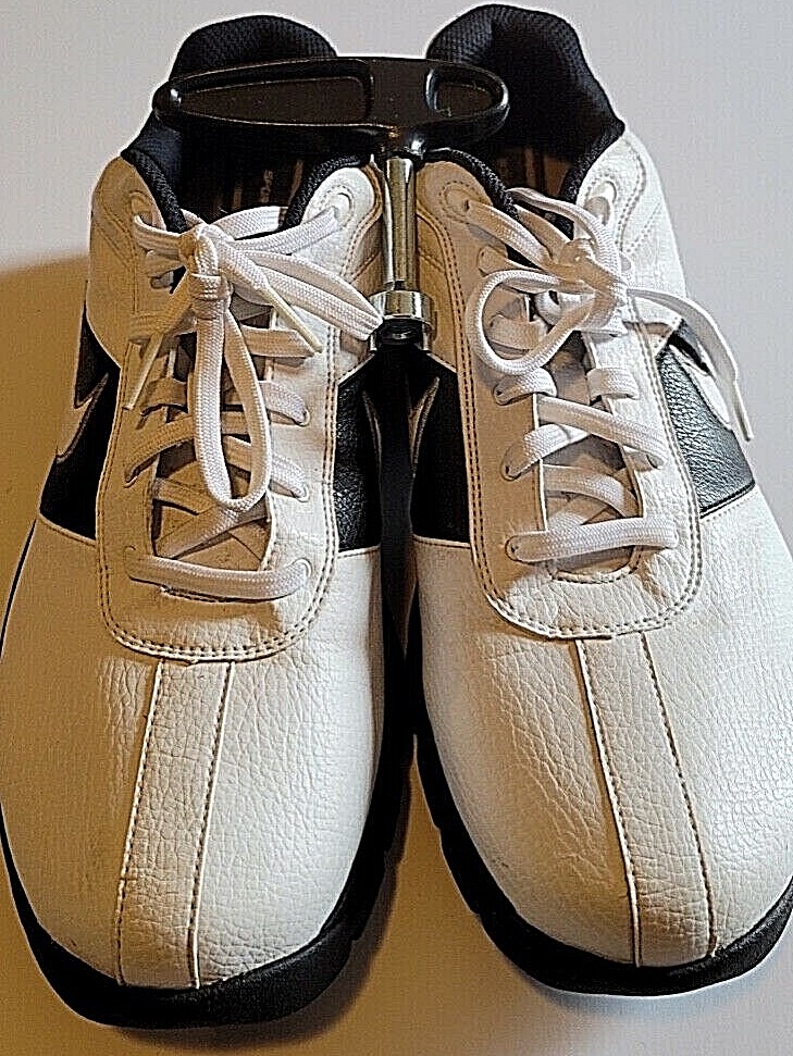 Mens White Nike golf shoes with spike remover Gem
