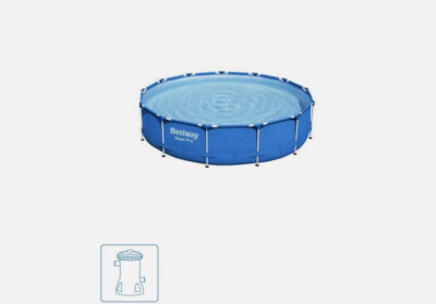 Bestway Steel Pro Frame Pool Set mit Filterpumpe, 396x84cm - Blau *NEU*OVP