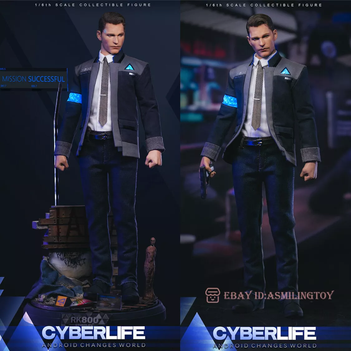 1/6 Scale Detroit Become Human Connor Outfit 12'' Action Figure