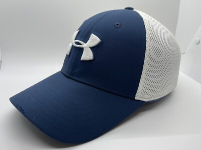 Under Armour Golf Cap Hat Men Fitted Classic Fit L-XL Blue White