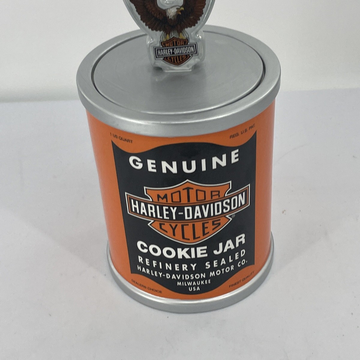 Vandor Harley Davidson Oil Can Cookie Jar: #59142 1998 | eBay