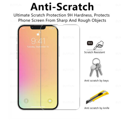 Premium Real 9H Tempered Glass HD Screen Protector for iPhone 13 Pro Anti Knock