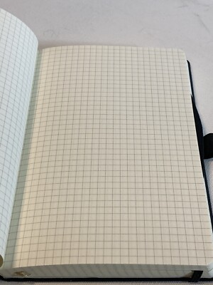 NEW Blank Writing Journal Tablet 8  X 5  Graph Paper Design w/Page Holders Black