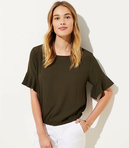 loft flutter sleeve top
