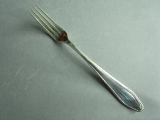 Bruckmann 5201 Perl Perlrand Tafelgabel / Men&uuml;gabel 90 Silber 21,5 cm