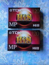 2 New Sealed TDK Hi8 MP 120 Tapes