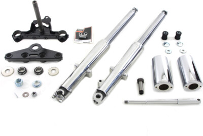 41mm Fork Assembly Polished Sliders for Right Side Drum FL 1969-1971 Harley