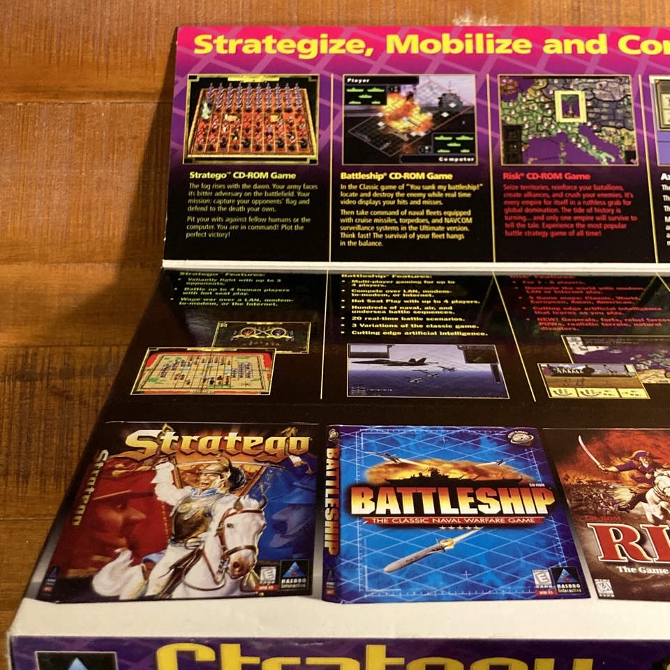 NEW Axis & Allies Risk Battleship Stratego Strategy Game Pack PC Hasbro Vintage - Image 4 of 4