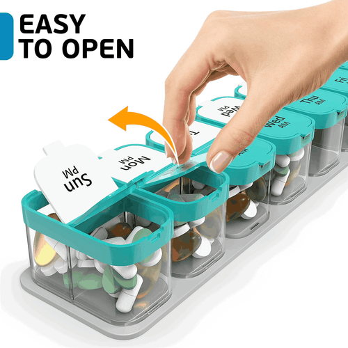 Organizzatore di pillole settimanali extra large XL scatola pillola giornaliera 7 giorni alle ppm custodia pillola - Foto 4 di 6