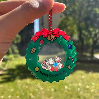 2 Stück Weihnachten geschüttelt Acryl Schlüsselanhänger Hello Kitty Kuromi & kostenlose Grußkarten