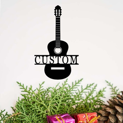 Personalized Guitar Music Metal Name Sign Home Decorative Wall Art Best Gift - Picture 3 of 9