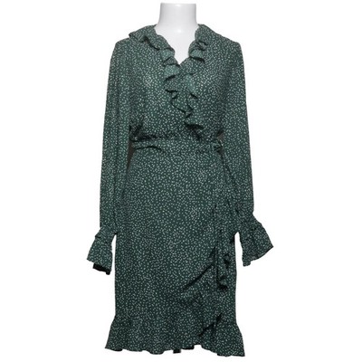 Just, Wickelkleid, Größe: M, image wrap dress, Grün/Weiß #DAE