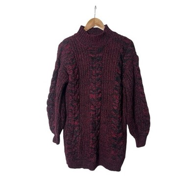 NWT Minkpink Cable Red Black Sweater S