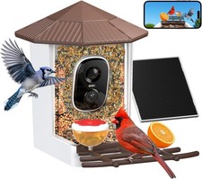 Bird Feeder with Camera-Smart Bird Feeders for Outdoors Solar Powered, Birdhouse