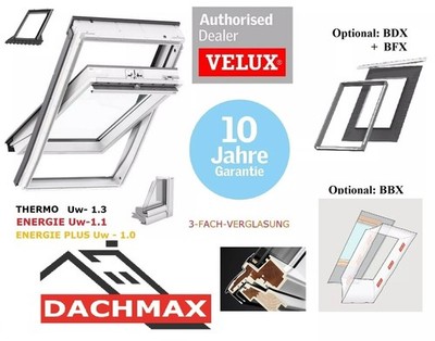 VELUX Dachfenster Kunststoff Thermo GLU GGU 2/3Fach + Eindeckrahmen