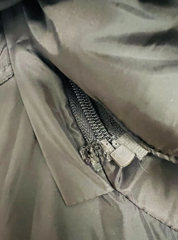 Chaqueta Abrigo Saks Fifth Avenue Marrón Mujer Plumón Abombado Talla M Capucha Extraíble Foto 4 de 4