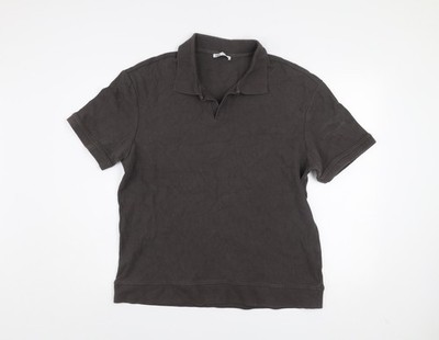 Dieses braune Kurzarmhemd mit Kragen von Zara für Herren bietet eine perfekte Balance von ca.