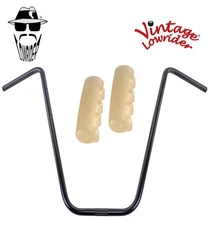 Original Lowrider 24" 22.2 D Handlebar Black 0214 120mm Grips Sparkle/Cream