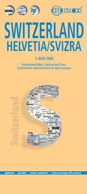 Borch Map Schweiz. Suisse. Svizzera. Switzerland | Deutsch | (Land-)Karte | 2 S.