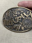 Montana Silversmith Co State of Montana State Seal Brass Belt Buckle — photo 3