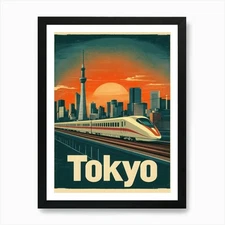 Aihrgdesign A Mid Century Modern Tr Framed Wall Art Poster Canvas Print Picture