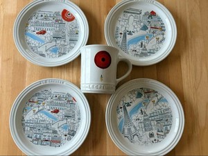 LE CREUSET パリシリーズ　19cmプレート&マグカップ　セット　レア Le Creuset Paris | eBay