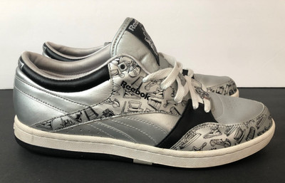 Reebok Monopoly Shoes Womens 10 Courtee Tokens Silver Black Low Y2K 2008 Hasbro
