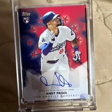 [Limited to 25 pieces] Andy Pages autographed rookie card topps