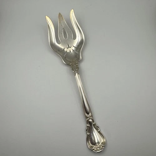 Sterling Silver Large Solid Salad Serving Fork Gorham Chantilly 8 3/4" Meat